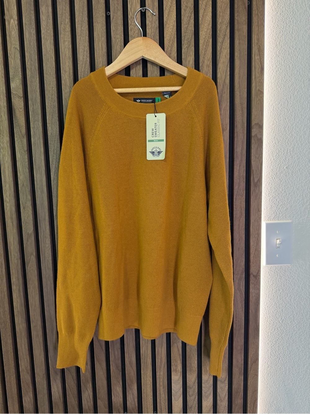 Dockers Mustard Yellow Women's Crewneck Sweater